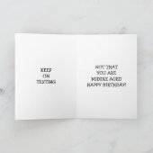 CARTE D'ANNIVERSAIRE TEXTE DU MOYEN ÂGÉ (Intérieur)