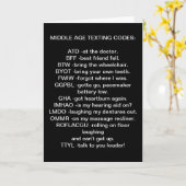 CARTE D'ANNIVERSAIRE TEXTE DU MOYEN ÂGÉ (Fleur jaune)