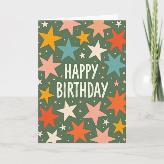Carte d'anniversaire texturée (Devant)