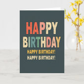 Carte d'anniversaire texturée vintage (Fleur jaune)