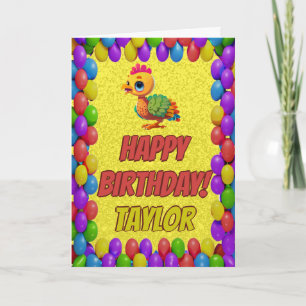 Carte d'anniversaire Thanksgiving Turquie personna
