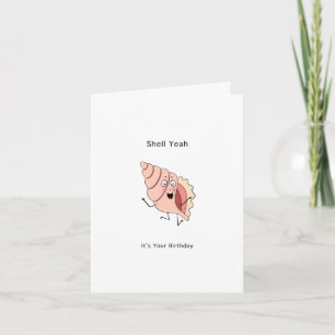 Carte d'anniversaire thème coquillage, coquillage