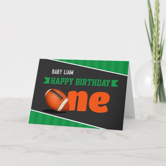 Carte d'anniversaire thème football 1 an (Devant)