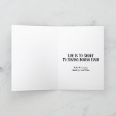 Carte d'anniversaire thème zèbre drôle (Intérieur)