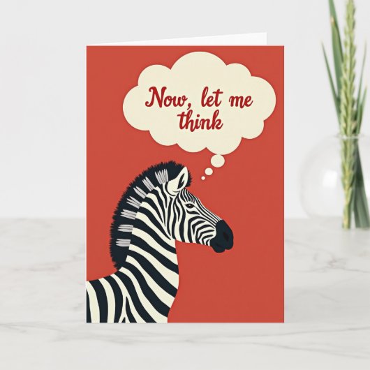 Carte d'anniversaire Thinking Equine (Devant)