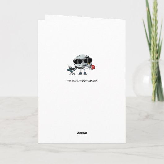 Carte d'anniversaire Tired Punny (Dos)