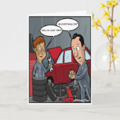 Carte d'anniversaire Tired Punny (Fleur jaune)