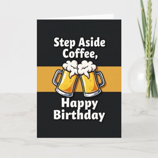 Carte d'anniversaire Toast Doré (Devant)