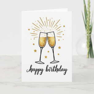 Carte d'anniversaire Toast Étincelant