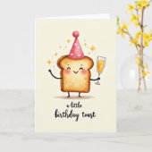 Carte d'anniversaire Toast Sucré (Fleur jaune)