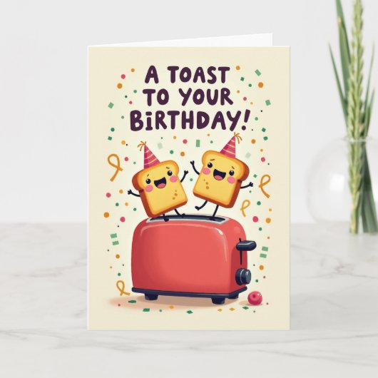 Carte d'anniversaire Toaster Joyeux (Devant)