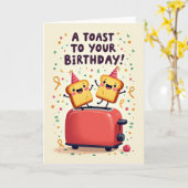 Carte d'anniversaire Toaster Joyeux (Fleur jaune)