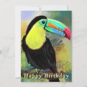Carte d'anniversaire Toco Toucan Exotic Tropical (Devant)