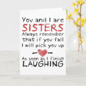 Carte d'anniversaire "Toi et moi" pour Soeur (Fleur jaune)