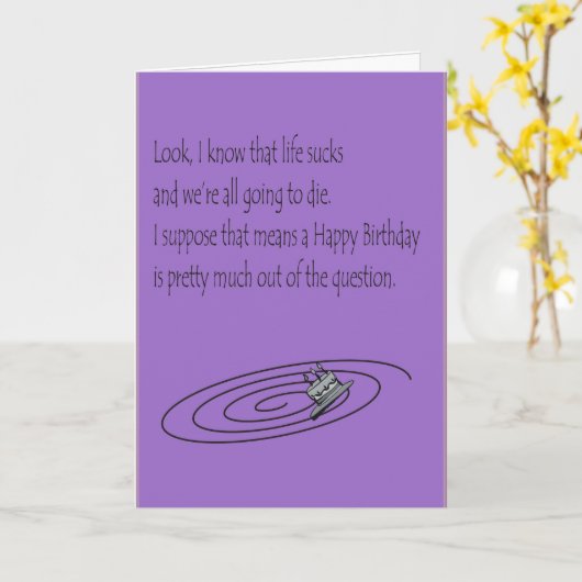 Carte d'anniversaire tolérable (Fleur jaune)