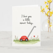 Carte d'anniversaire tondeuse douce (Fleur jaune)