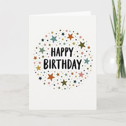 Carte d'anniversaire Tons Terreux (Devant)