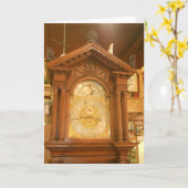 Carte d'anniversaire "Top of Grand-père Clock" (Fleur jaune)