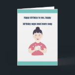 Carte d'anniversaire topique et drôle<br><div class="desc">La réalisation de cartes d'anniversaire topiques,  nous espérons unique car nous espérons ne pas pouvoir l'envoyer cette fois l'année prochaine!</div>