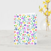 Carte d'anniversaire Tourbillonnant, vive, colorée (Fleur jaune)