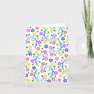 Carte d'anniversaire Tourbillonnant, vive, colorée