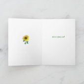 Carte d'anniversaire Tournesol (Intérieur)