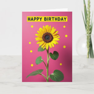 Carte d'anniversaire Tournesol Radieux