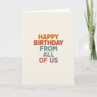 Carte d'anniversaire Tous nos vœux
