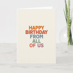 Carte d'anniversaire Tous nos vœux