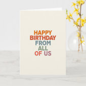 Carte d'anniversaire Tous nos vœux (Fleur jaune)
