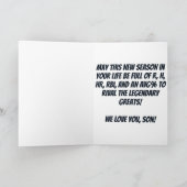 Carte d'anniversaire traditionnelle pour fils (Intérieur)