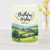 Carte d'anniversaire Tranquil Hills (Fleur jaune)