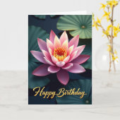 Carte d'anniversaire Tranquille Bloom (Fleur jaune)
