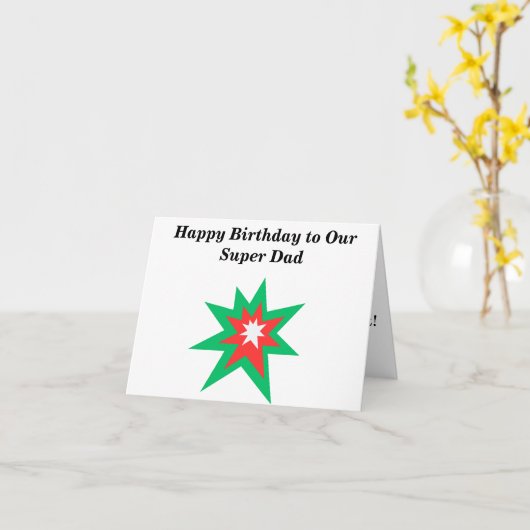 Carte d'anniversaire très agréable pour papa (Fleur jaune)
