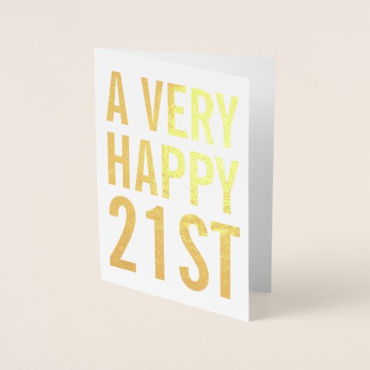 Carte d'anniversaire très heureuse pour 21 ans (Devant)