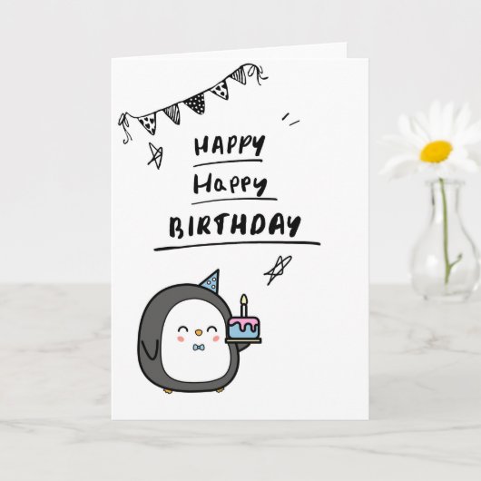 Carte d'anniversaire très mignonne  (Petite plante)