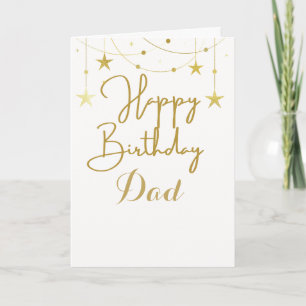 Carte d'anniversaire très moderne Gold&White pour