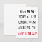 Carte d'anniversaire très romantique pour lui, mar (Devant / Derrière)