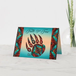 Carte d'anniversaire Tribal Bear Paw