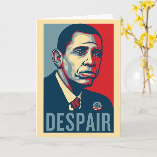 Carte d'anniversaire triste Obama (Fleur jaune)