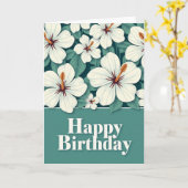 Carte d'anniversaire Tropical Bloom (Fleur jaune)