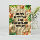 Carte d'anniversaire tropicale (Debout devant)