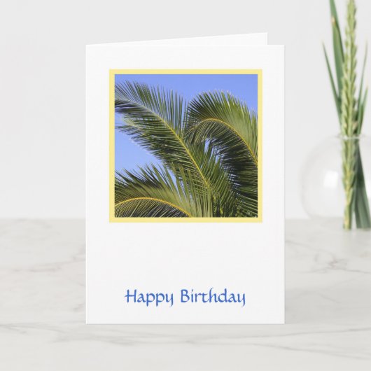 Carte d'anniversaire tropicale (Devant)