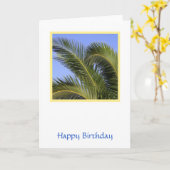 Carte d'anniversaire tropicale (Fleur jaune)
