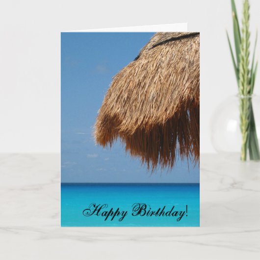 Carte d'anniversaire tropicale (Devant)