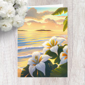 Carte d'anniversaire tropicale Hibiscus