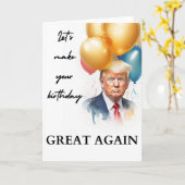 Carte d'anniversaire Trump amusante (Fleur jaune)