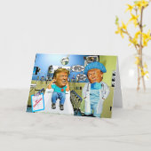 Carte d'anniversaire Trump amusante - Santé (Fleur jaune)