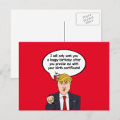 Carte d'anniversaire Trump - Donnez-moi votre nais (Devant / Derrière)
