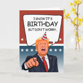 Carte d'anniversaire Trump - Je ne déporte pas les (Fleur jaune)